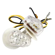 Мотоцикл велосипед светодиодный поворотники Янтарный ИНДИКАТОР Flasher DC12V лампа