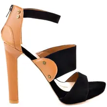 Brown and Black Women Sandals Simple Stilettos High Heel Women Shoes Sandal On Sale Made-to-order Plus Size Heeled Sandals