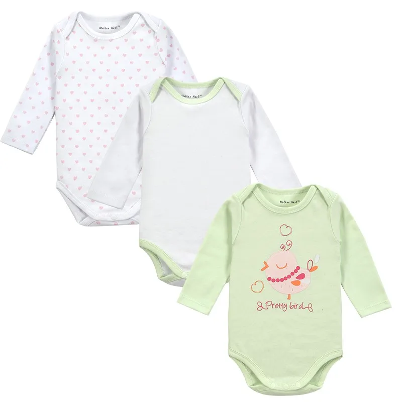 3 Pieceslot Newborn Baby Clothing Baby Girl Boy Next Vestidos Infantis Body Long Sleeve Super Soft Baby Bodysuit (4)