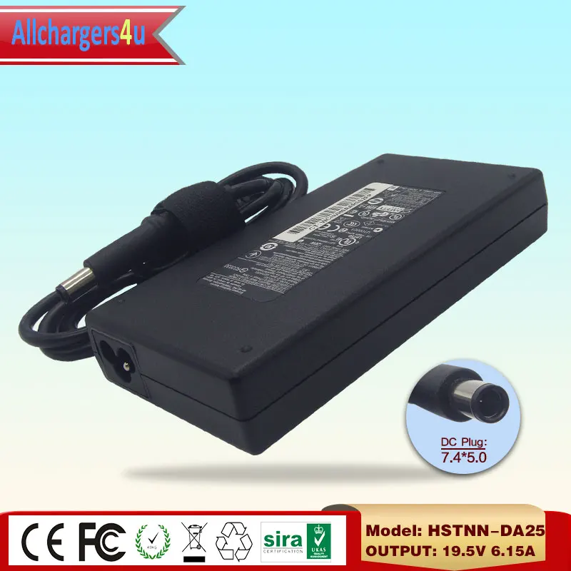 19.5V 6.15A 120W 7.4*5.0mm Power Supply For HP EliteBook 8460W HSTNN