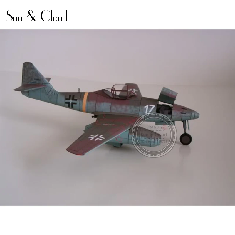 3D Messerschmitt Me 262 в масштабе 1:33 боевой самолет бумажная модель самолета сборка ручная