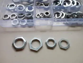 

60pcs M8 M10 M12 M14 M16 M18 M20 Thin Nuts Hex Nut Hexagon Sleeve Sleeves Kits