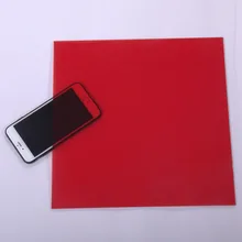 Прозрачный акриловый лист с красным декоративное стекло оконное акриловая пленка Плекси стеклянная пленка презентация продукта 30 см x 30 см