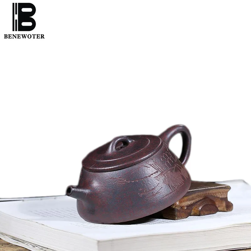 180cc фиолетовая глина yixing чайный горшок здоровье НЕОБРАБОТАННАЯ руда горшок Zisha винтажная посуда для напитков офисный чайный набор кунг-фу Пуэр Улун чайный чайник подарки