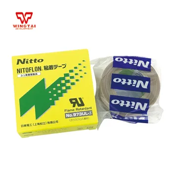 

973ul-s T0.13mm*W25mm*L10m Nitto Denko tape Nitoflon Glass fiber cloth Adhesive Tape