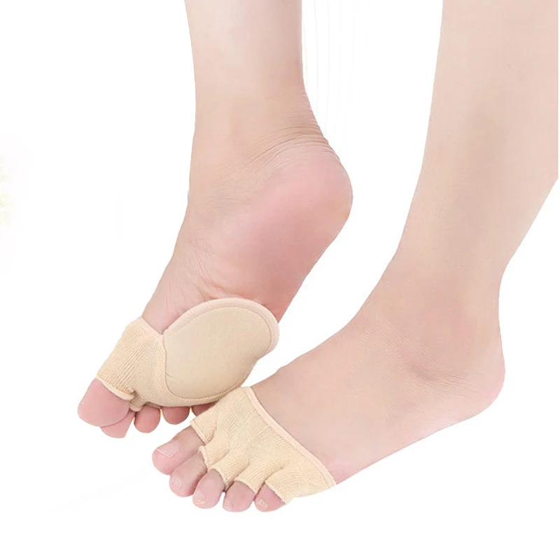 1Pair Cotton Toe Corrector Foot Pads Sock for Pedicure High Heels Toe Protector Feet Care Tool Separators Toe Socks Orthopedic