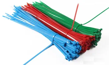 

200 pcs/lot,Wholesales 250mm*4mm red/blue/green Self-locking Plastic Nylon66 Cable Ties,Wire Zip Tie free shipping