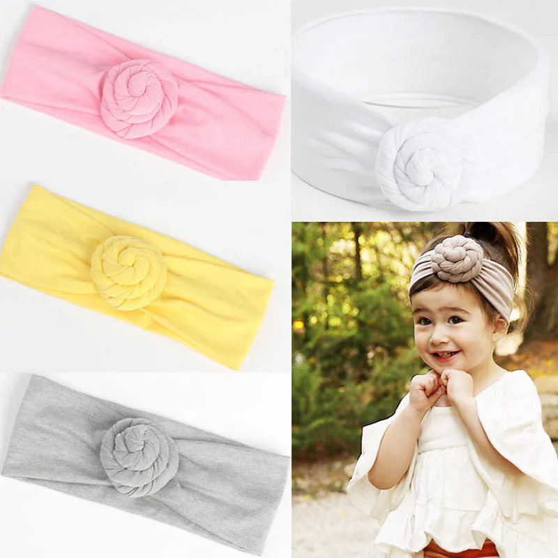 

Toddler Girls Baby Kids Big Bow Headband Hairband Stretch Turban Knot Head Wrap Baby Girl Headwear Dropshipping