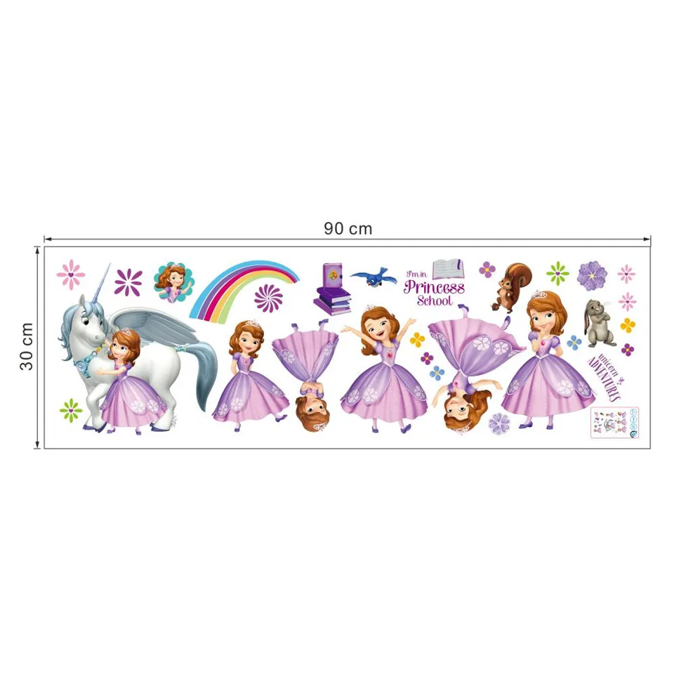 Home Decor Disney Sophia Princess Wall Sticker Girl Room