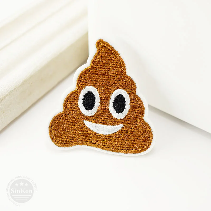 

Poo Poo Size:4.3X4.0cm Iron On Patch Sewing On Embroidered Applique Sewing Clothes Stickers Garment Apparel Accessories Patches