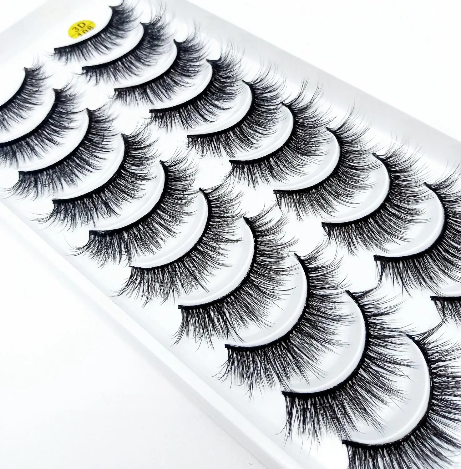 

HBZGTLAD 10pairs 3D Mink Lashes Natural Long False Eyelashes Dramatic Volume Fake Lashes Makeup Eyelash Extension Silk Eyelashes