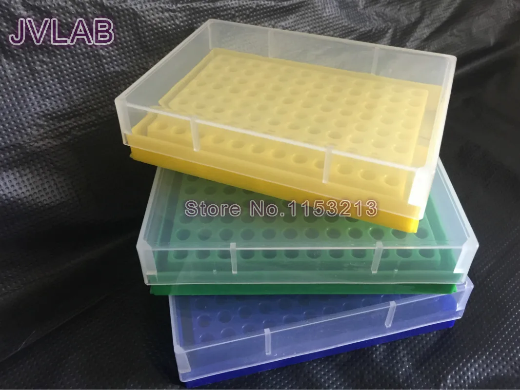 

Plastic PCR Tube Box 0.2ml With 96 Holes, Laboratory Centrifuge Tube Box, Frozen Tube Storage Box, DNA Sample Tube Box 5pcs/lot