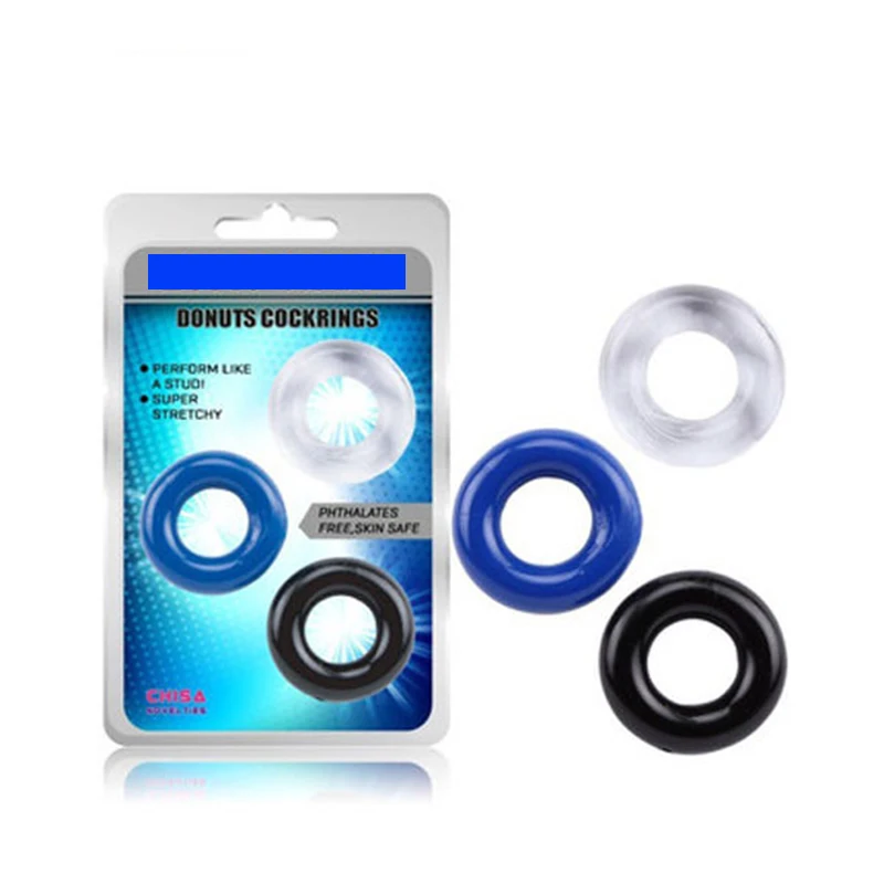 ORISSI 3 Pcs/Lot Silicone Stretchy Extend Make Love Time Delay Ejaculation Cock Ring Cockring For Men Sex Toys