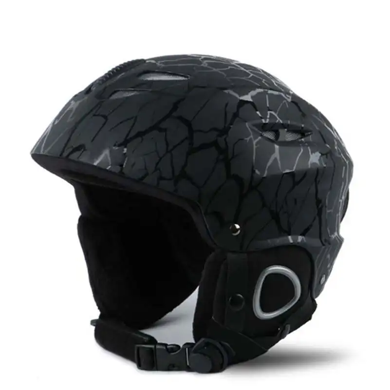 Сверхлегкий лыжный шлем интегрально-литой дышащий шлем для сноуборда мужской женский скейтборд шлем 6 цветов - Цвет: stripe black