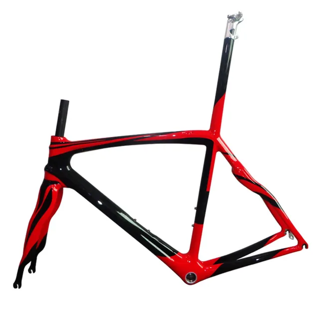 Cheap Full Carbon Bike Road Frame with Seatpost 48cm 50cm 52cm 56cm Available.