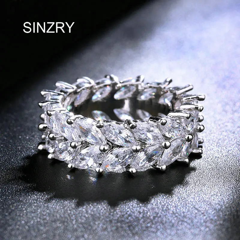 

SINZRY 2018 New Cut Cubic zirconia wheatear design dazzling cz rings for women trendy costume jewelry accessory