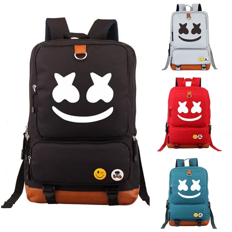 

Unisex Schoolbag Marshmallow Cosplay Backpack DJ Marshmello Oxford Cloth Cartoon Students Bag