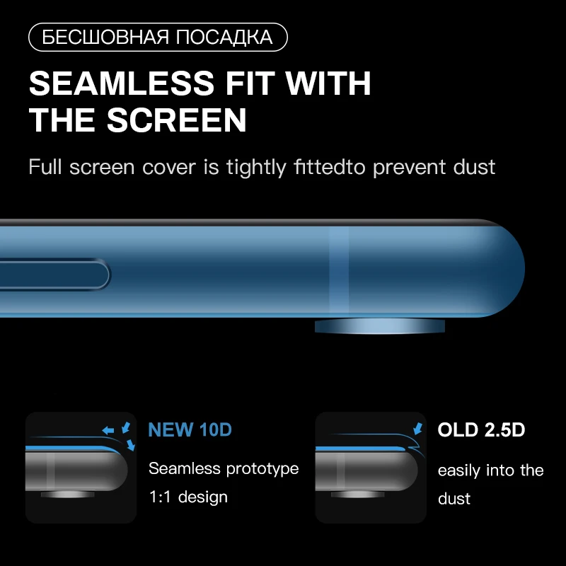 iONCT Полное покрытие 10D Край Закаленное защитное стекло на айфон 6 7 8 6s X Xr Xs Max Стекло Экран протектор HD стекло на айфон 7 8 6s плюс защитная пленка