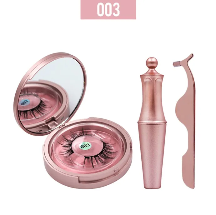 Ibcccndc new magnetic Eye Liner& 5 magnetic false eyelash and tweezers set waterproof durable Eyeliner false eyelash - Цвет: 03