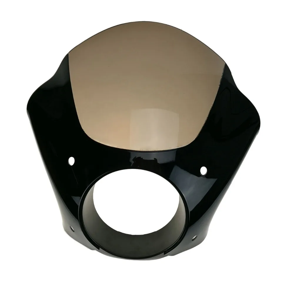 Gloss Black Gauntlet Headlight Fairing W Trigger Lock Mount Kit For Harley Dyna Sportster XL 1200