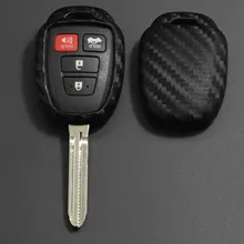 Jingyuqin углеродное волокно силиконовый автомобильный чехол для дистанционного ключа для Toyota CAMRY 2012 2013 Corolla держатель защитный чехол