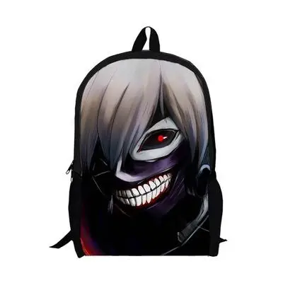Fashion Anime Tokyo Ghoul Printing Backpack Travel Backpack Teens Kids Boys Girls Cool School Bags Womens Mens Laptop Backpack