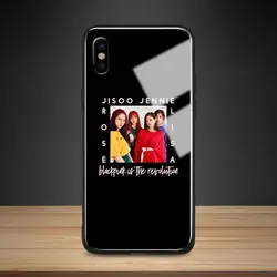 BLACKPINK джисо Дженни Роза Lisa/чехол для телефона с закаленным стеклом Мягкий силиконовый чехол для Apple iPhone 6 6S 7 8 Plus X XR XS MAX