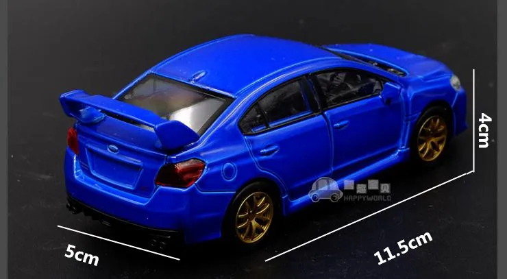 1:36 Масштаб высокая имитация сплава Модель автомобиля, Subaru Impreza WRX STI Металлический Игрушечный Автомобиль, 2 открытой двери детский игрушечный автомобиль