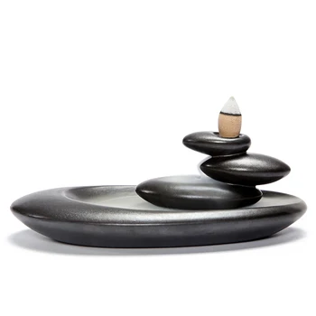 

Creative Ceramic Backflow Incense Burner Home Decor Incense Holder Incense Base Cones Buddhism Decoration ganesha Gift LZK009