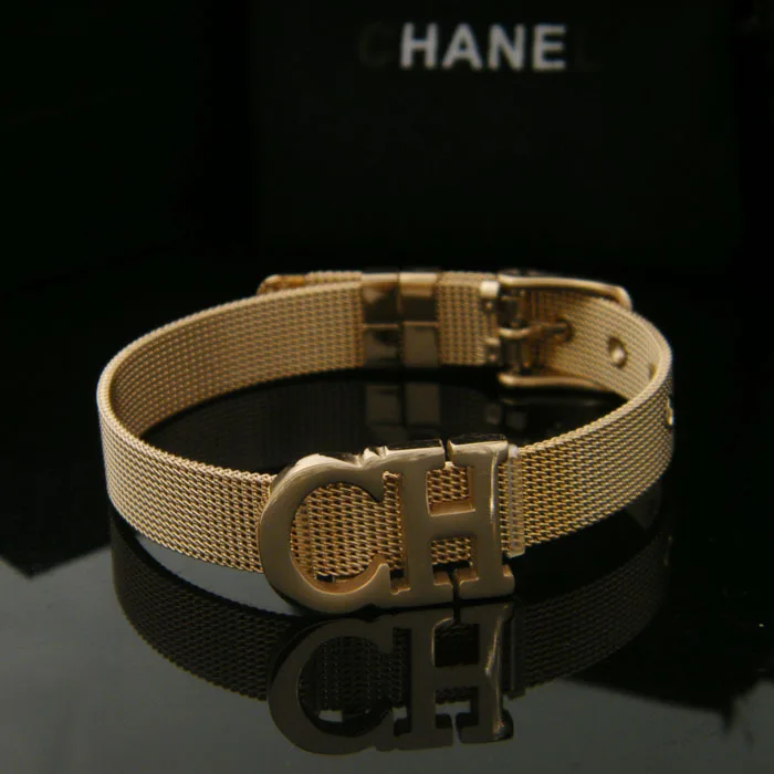 Bilincolor ouro rosa, ouro e prata ch carta malha cinto fivela pulseira de a&ccedil;o inoxid&aacute;vel