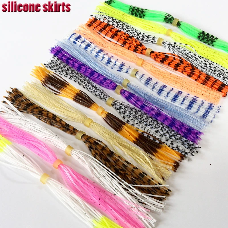 2020hot 15Bundles silicone skirts fly tying materials DIY spinnerbaits, jig lures squid rubber