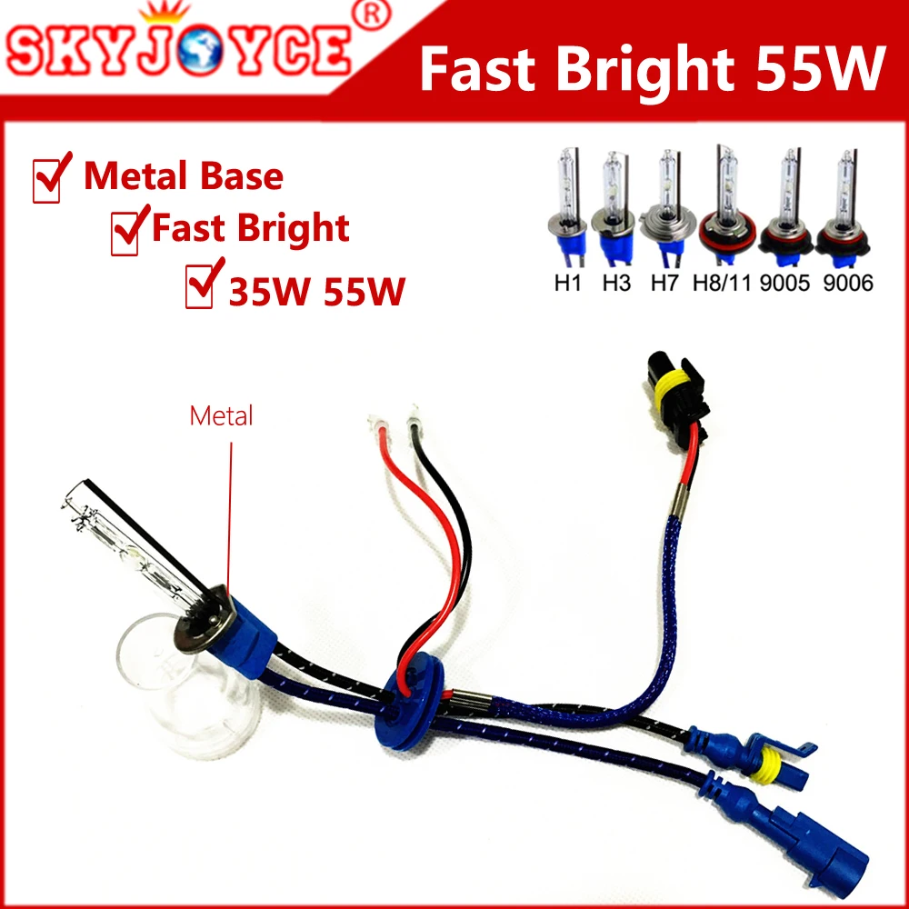 2 шт. ксеноновые лампы переменного тока 55 Вт 35 H1 5500K H7 H8 H11 9005 9006|hid bulb|xenon hid bulbh8 h11 |