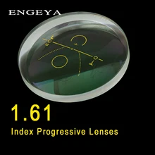 ENGEYA 1,61 ИНДЕКС интерьер прогрессивные линзы форма мульти фокусное Асферические смолы рецепт линзы с зеленым покрытием