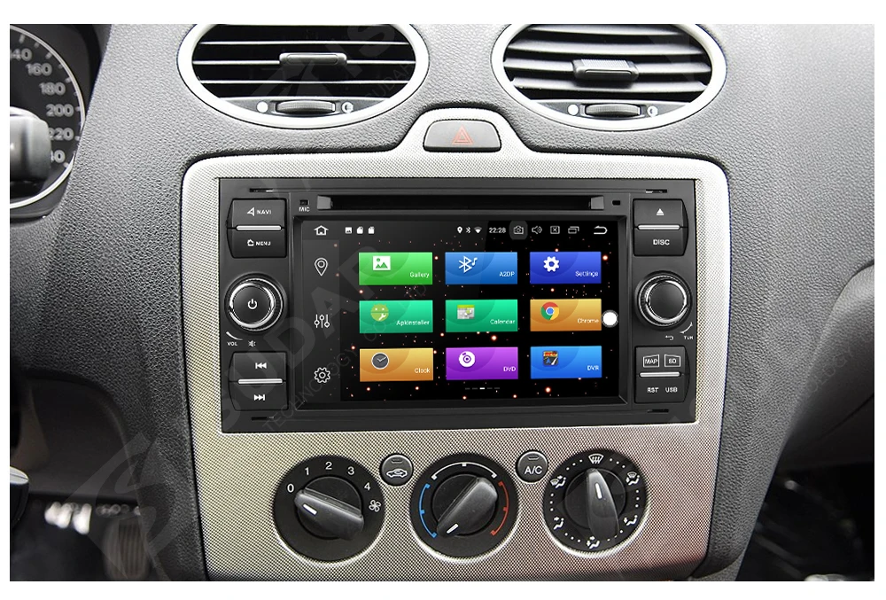 Top Isudar Car Multimedia Player GPS Android 8.0 2 Din Stereo System Radio For Ford/Focus/Mondeo/Kuga Octa Core Wifi Microphone DVR 9
