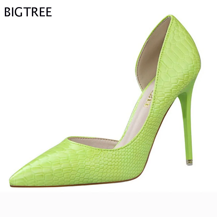 2017 BIG TREE Women Shoes Shallow high heel Shoes Zapatos Mujer Sapato