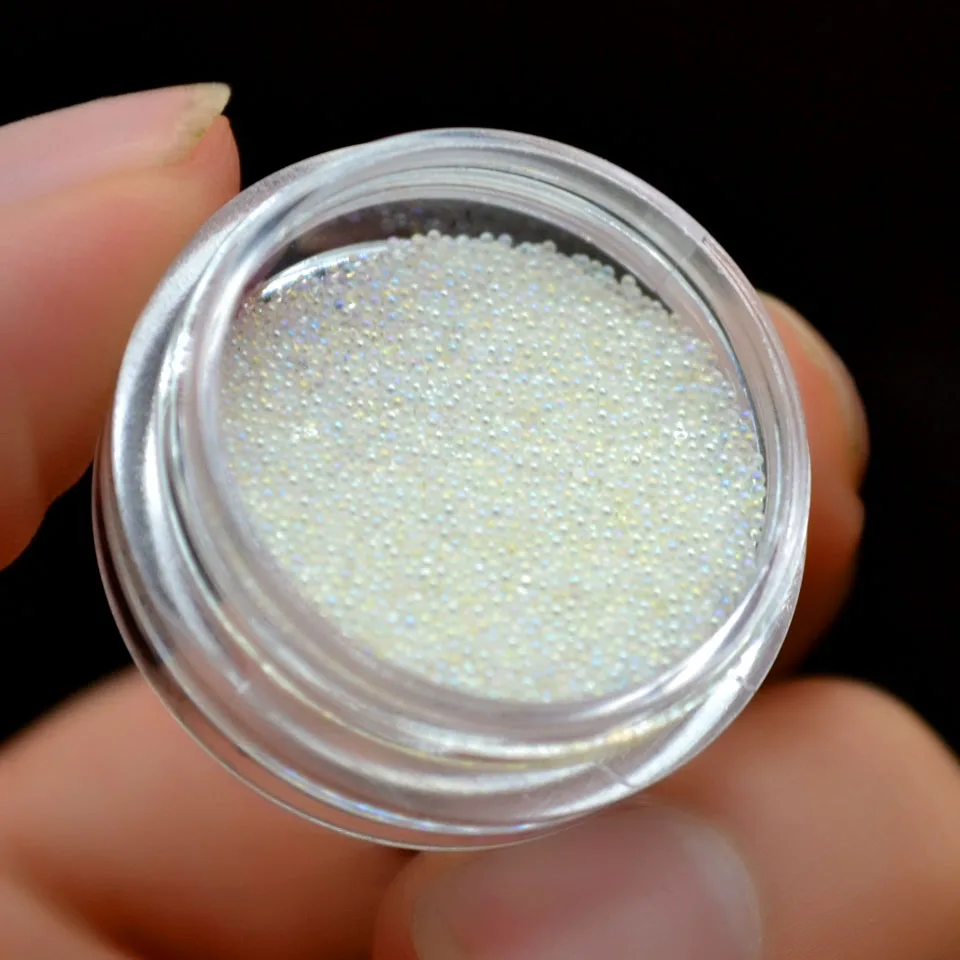 

0.4-0.6mm Micro Bead New AB Glitter Crystal Glass Caviar Beads Nail Art Decoration Nails Art Hot Nail Decorations MJZ0100