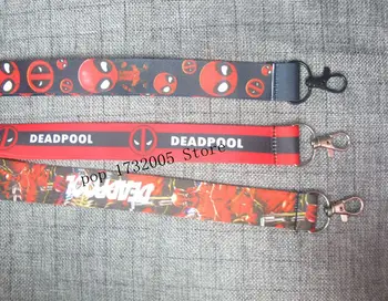 

New 30 pcs cartoon Deadpool Cello Phone Key Chain Neck Strap Keys Lanyards gift X-99