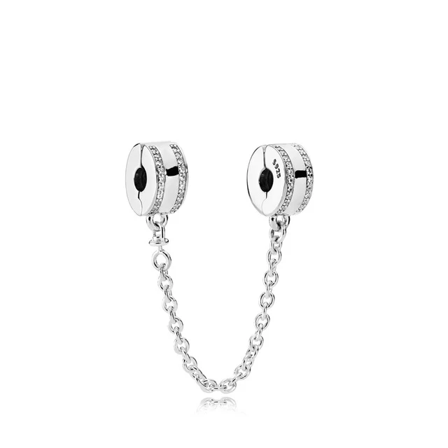 

Kristie 100% Sterling silver 1:1 Glamour 792057CZ LOGO SAFETY CHAIN Original Women wedding Fashion Jewelry 2018