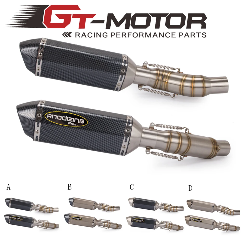 

motorcycle slip on FOR Kawasaki Z1000 2010-2016 Exhaust Muffler Pipe Link Carbon Fiber Exhaust middle Pipe Escape
