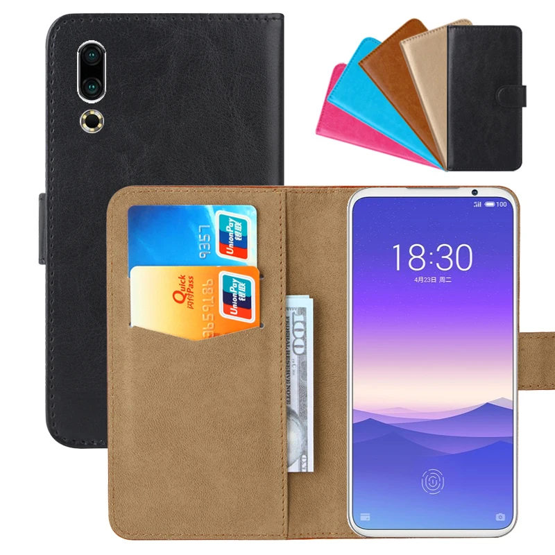 Роскошный чехол-кошелек для Meizu 16s Ретро флип-чехол из искусственной кожи чехол с