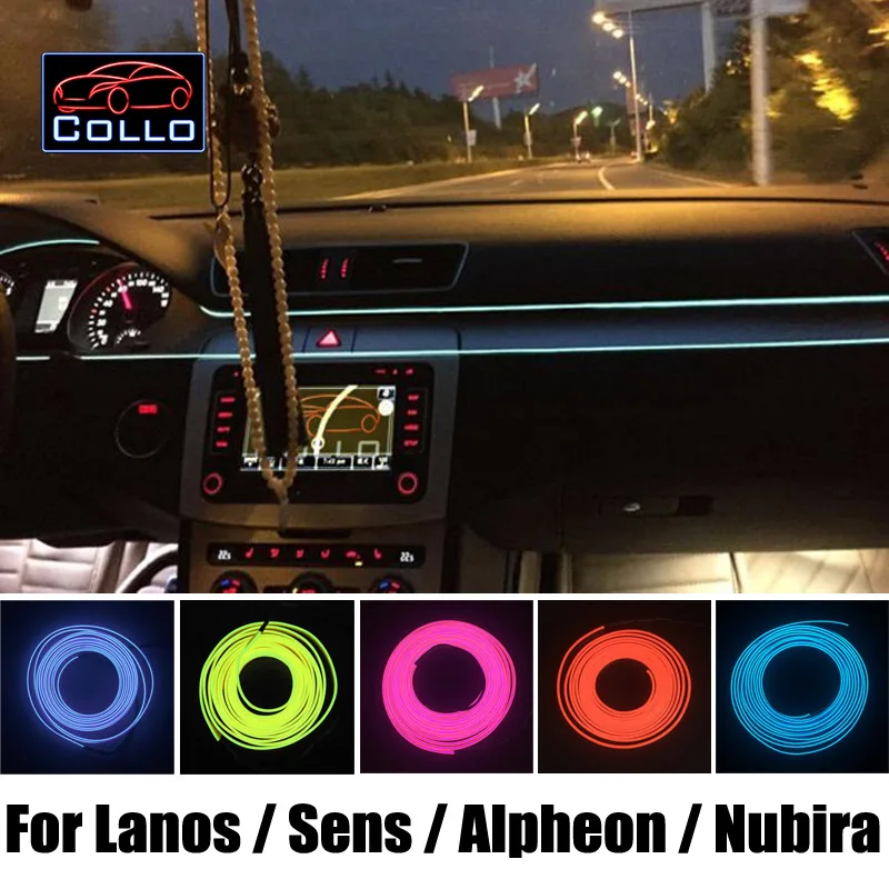 

Newest EL Wire For Daewoo Lanos / Sens / Alpheon / Nubira / Car Decoration Cold Light Atmosphere Lamp / 9 Meter A Set / DIY