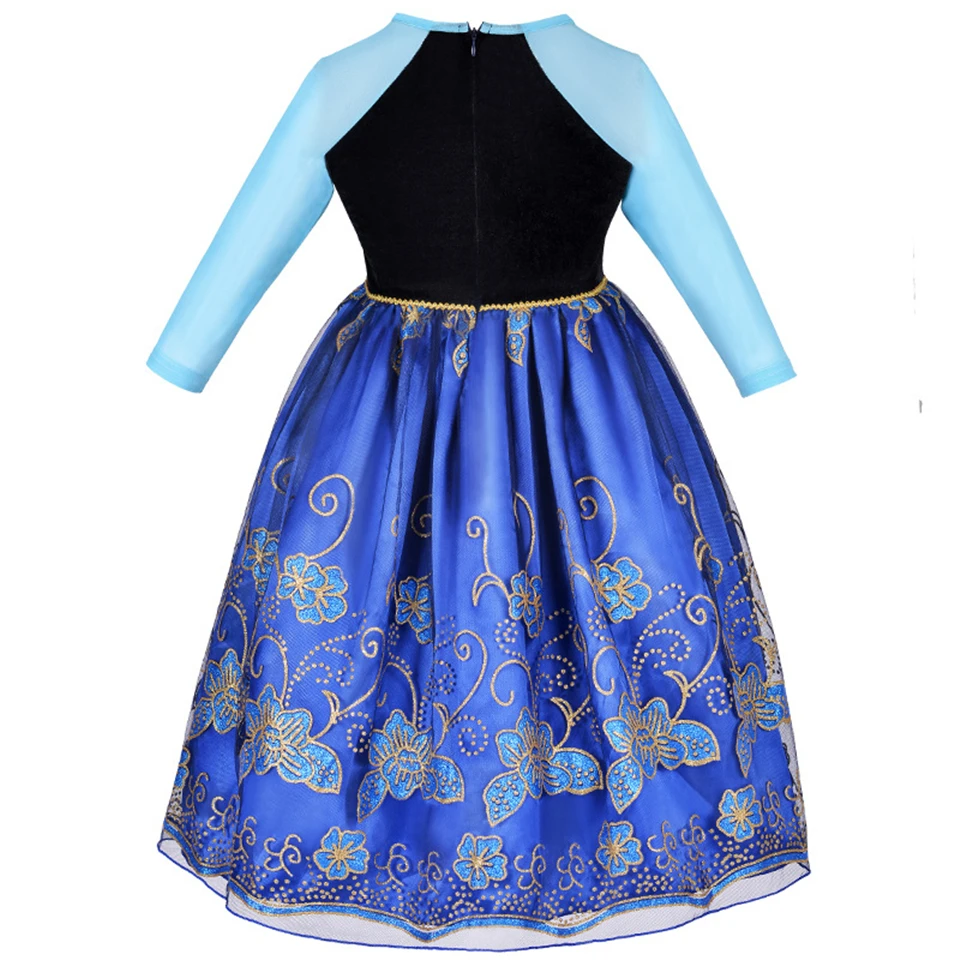 Платье принцессы Анны для девочек; платье феи Снежной Королевы; Детский карнавальный костюм для девочек; Fantasia Infantil; нарядные платья Эльзы
