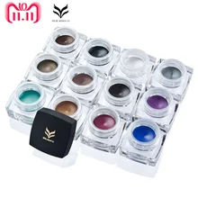 

HUAMIANLI Black Eyeliner Gel Waterproof 12 Color White Cosmetic Eye Liner Gel Eyes Makeup Glitter Matte Fast Dry Long Lasting 40