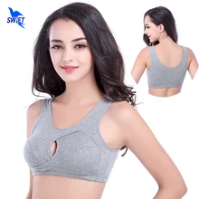 Впитывает пот быстросохнущая хлопковый спортивный бюстгальтер для тренировок Push Up Для женщин Фитнес мягкий тянущийся Топ жилет Запуск Wirefree нательная Одежда Для Йоги Женский