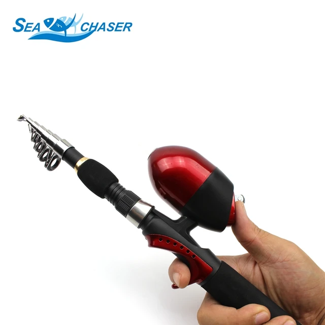 Cheap NEW 1.65M Fishing Rod Portable Foldable Travel Spinning Fishing Rod Carbon with Series Sea Fishing Reel Rod Combo Fishing Set