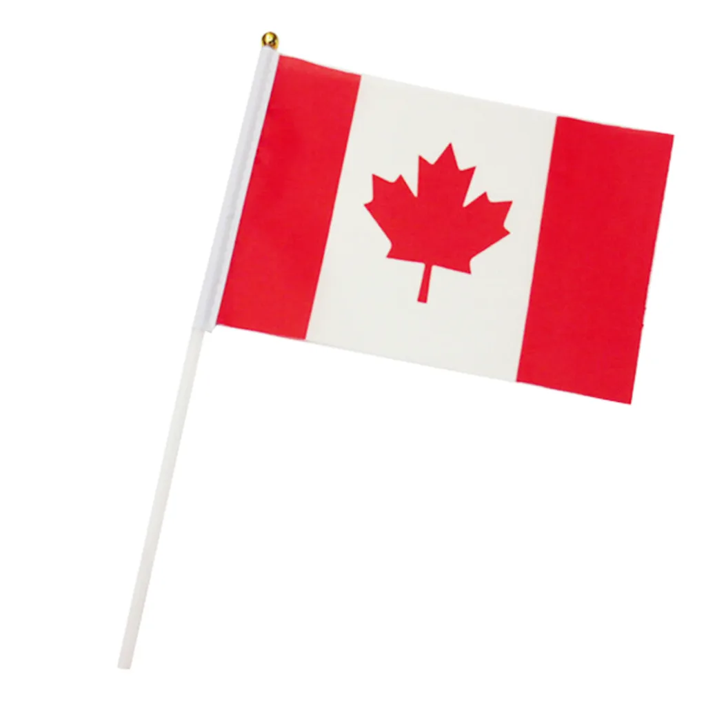 

100pcs Canada National Day Handcuffed Flag National Day Home Decoration high quality National Day Flag
