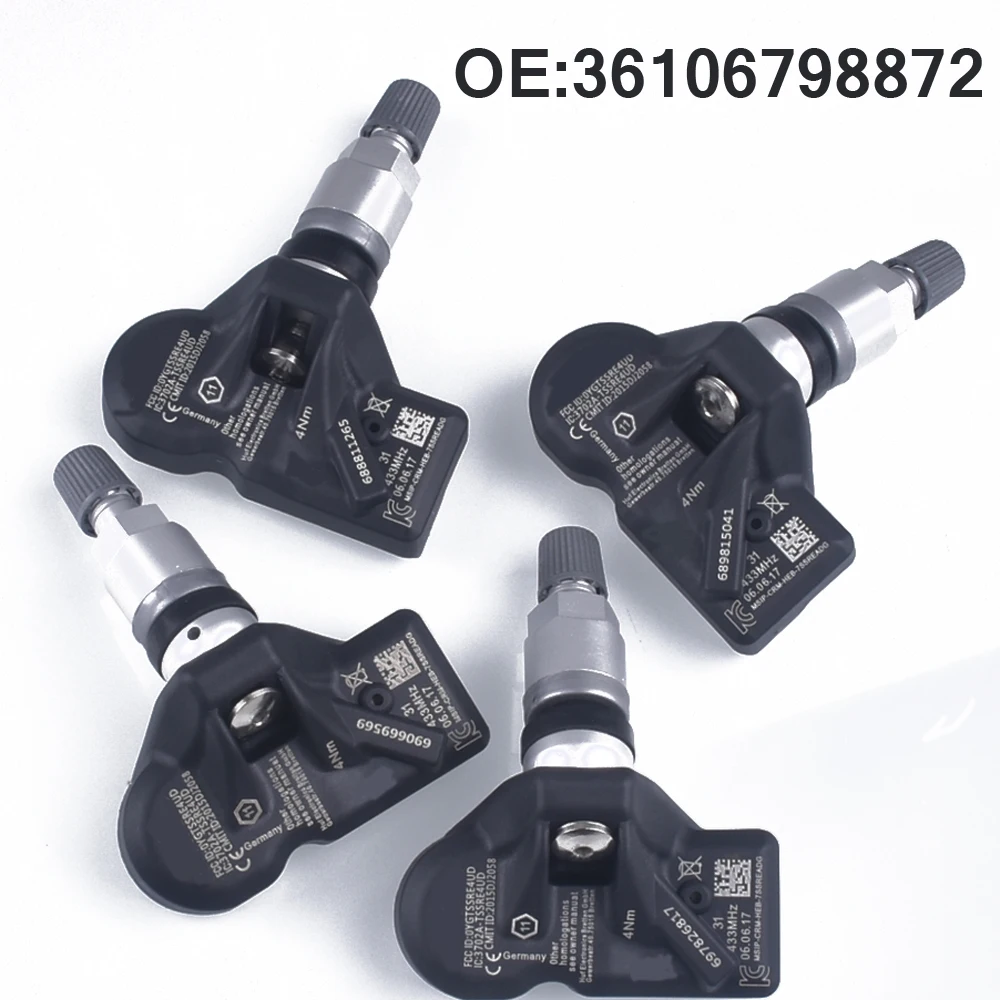 4 PCS car tpms Tire Pressure Monitor/Warning System Sensor for BMW F07 F10 F11 FOR BMW 5 520i 525i 540i 525i