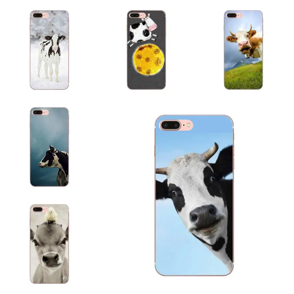 

TPU Protective Case Cow Face Head Funny Cartoon Animal For Apple iPhone 4 4S 5 5C 5S SE 6 6S 7 8 Plus X XS Max XR