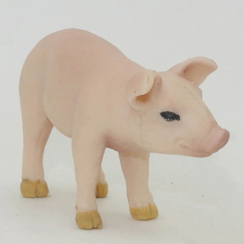 Пластиковая модель свинья животное модель детского подарка Реалистичная имитационная игрушка Статуэтка для украшения ПВХ портативный