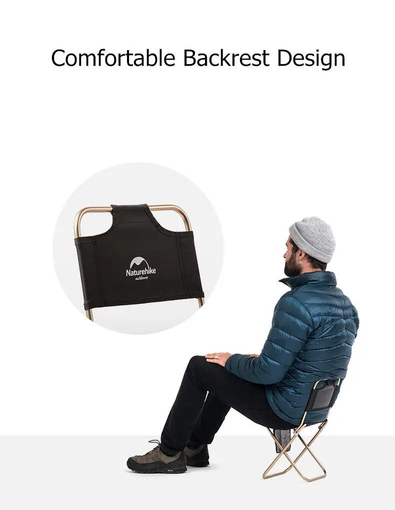 Naturehike кемпинг стул открытый рыболовный стул спинка стул для пикника портативный алюминиевый складной легкий с высокой спинкой пляжный стул